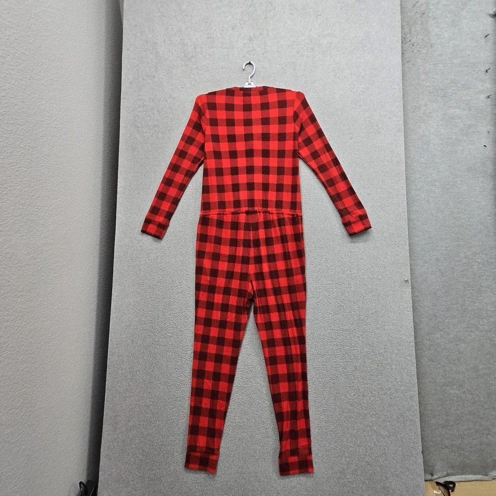 PINK Victoria's Secret Women Sleepwear L Red Thermal Sleep Jumpsuit Pajama Plaid